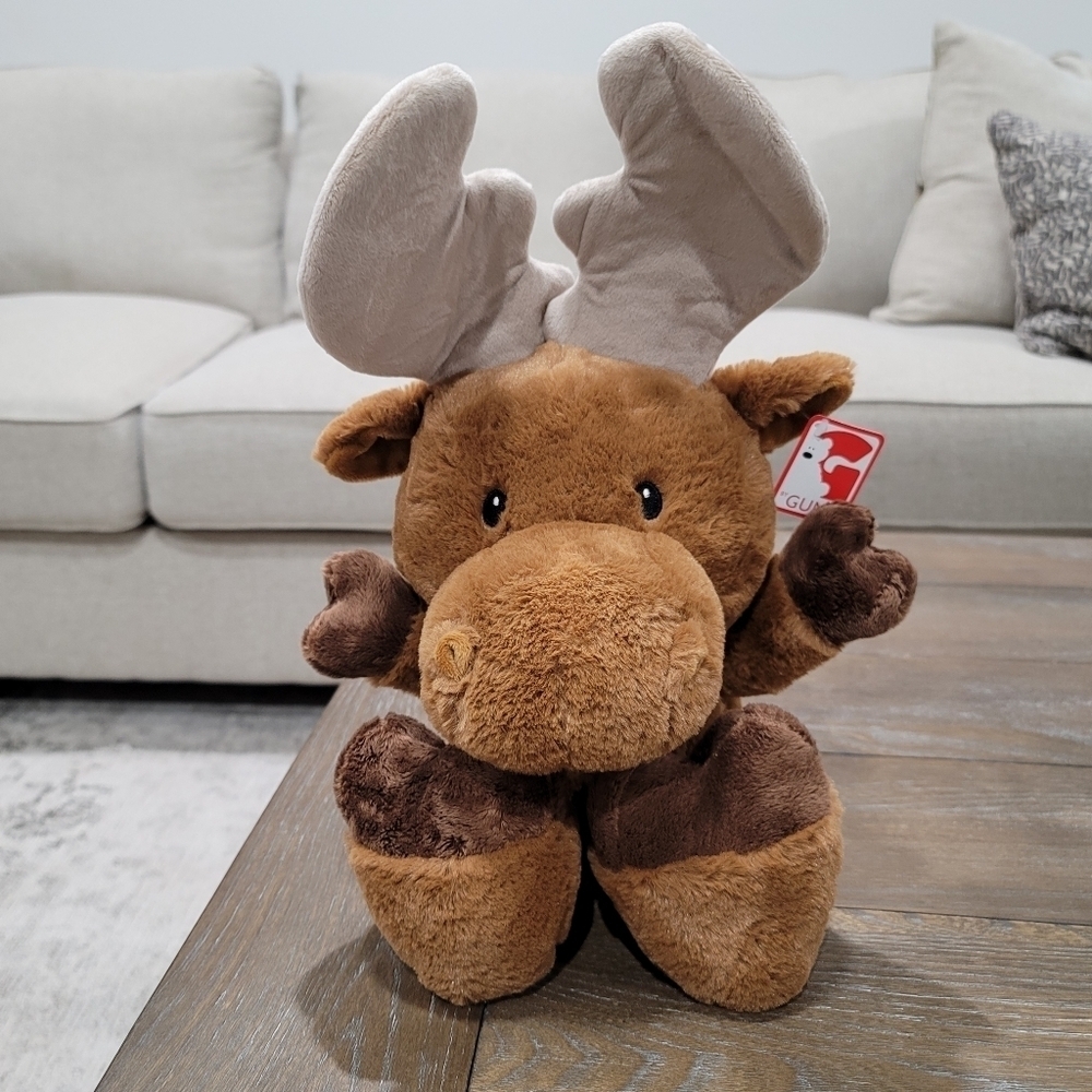 NWT G by Gund Silly Pawz Moose Plush Stuffed Animal Brown 12"